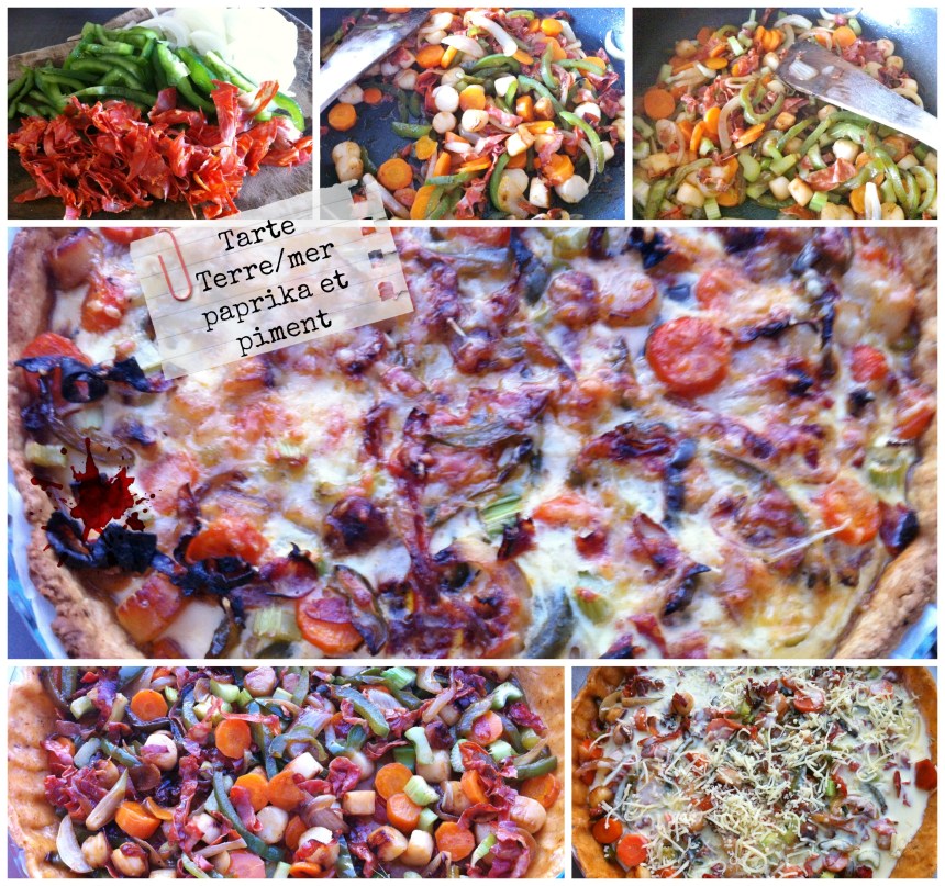 Tarte terre mer paprika et piment
