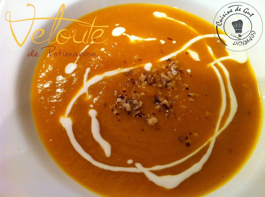 Velouté de potimarron aux noisettes