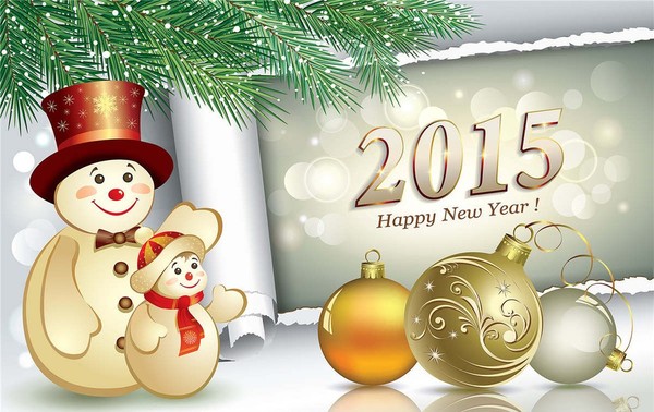 Bonne année 2015 Bonhomme