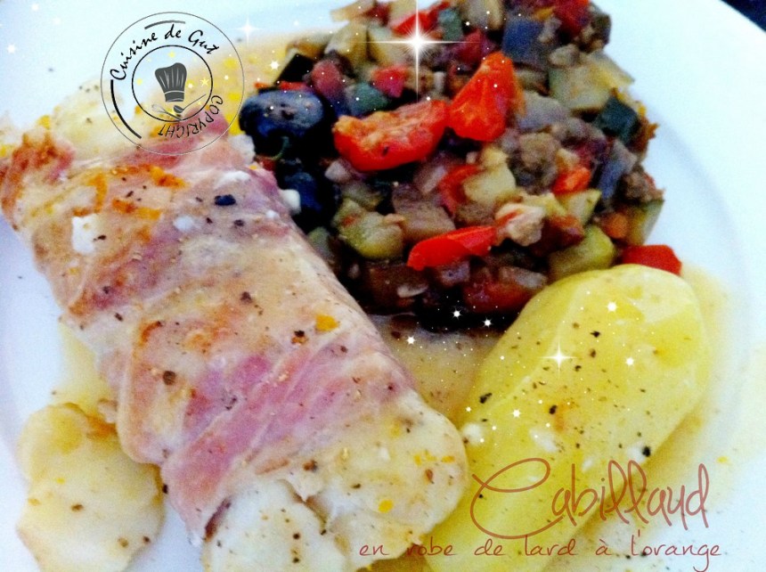 Cabillaud en robe de lard