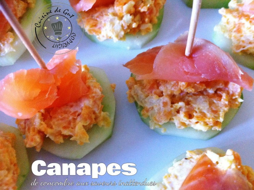 Canapés de concombre de saveurs intattendues1