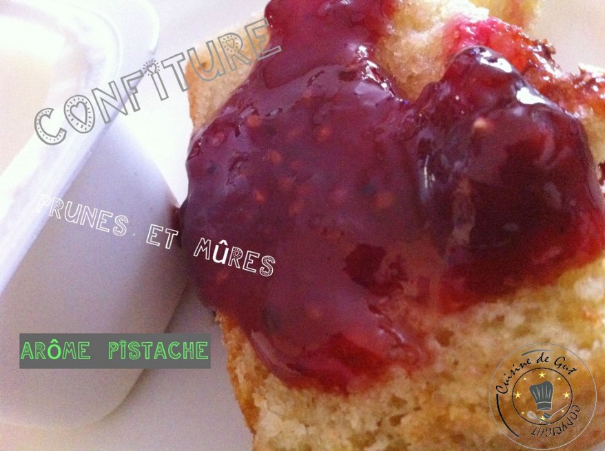 Confiture de Prunes et Mûres arome pistache2jpg