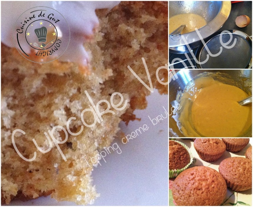 Cupcake vanille Topping creme brulee 2