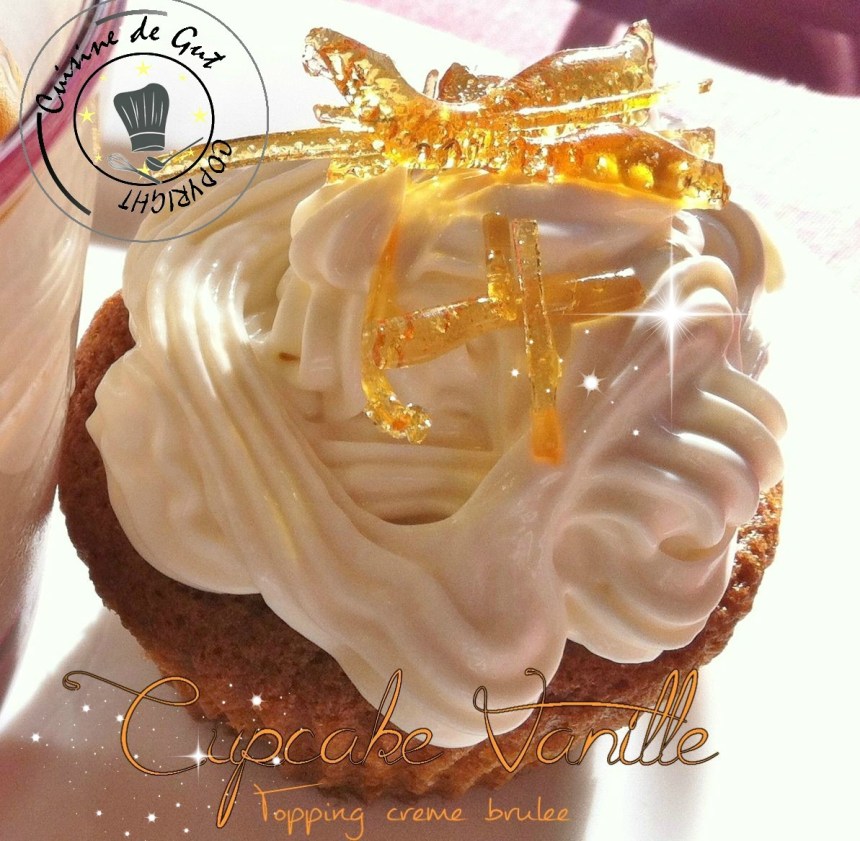 Cupcake Vanille topping creme brulee