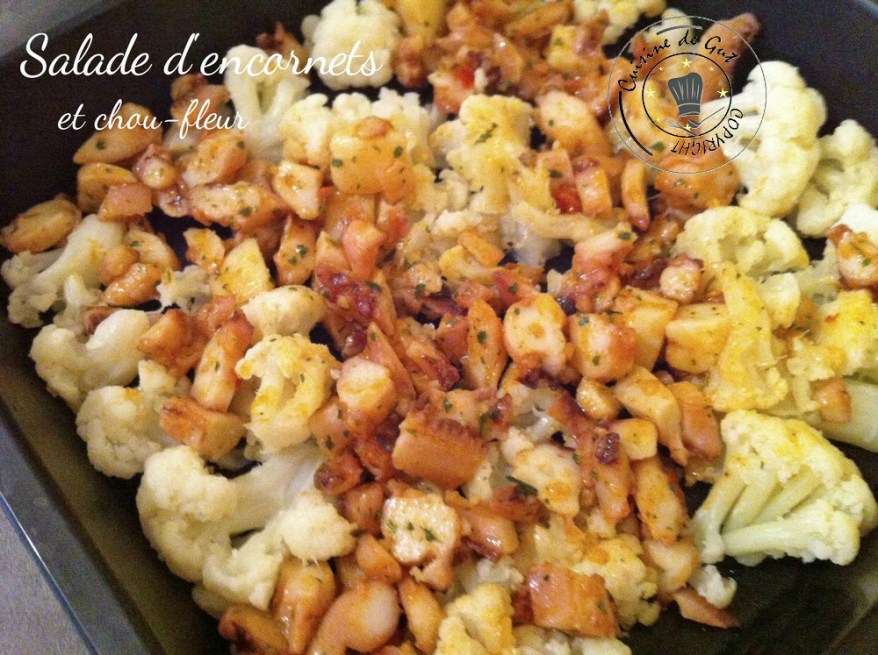 Salade d'encornets et chou fleur