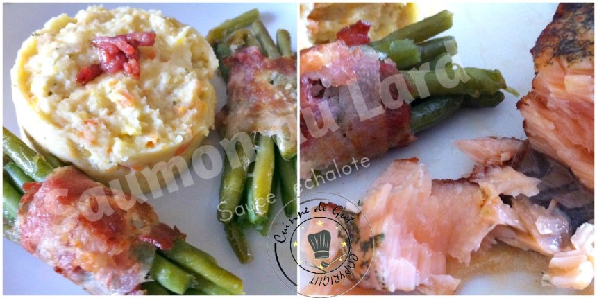 Saumon au Lard sauce échalote2