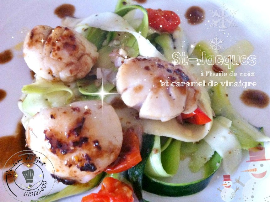 St-Jacques aux noix et Caramel de vinaigre4
