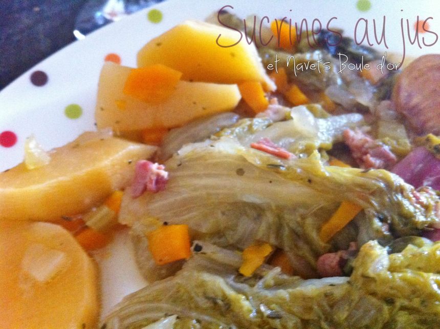 Sucrines au jus et navets boule d'or 1