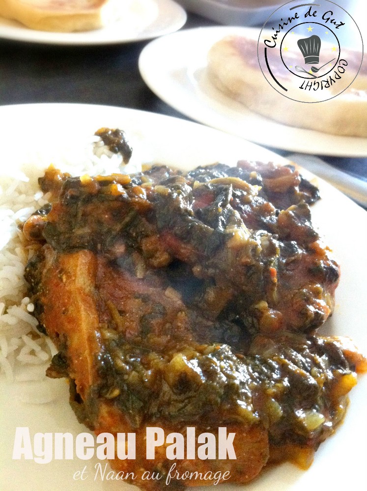 Agneau Palak et naan