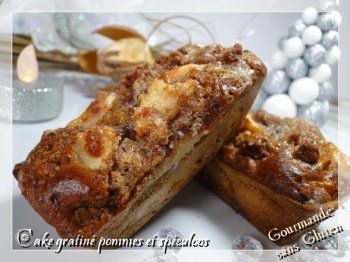 cake gratiné pomme spéculoos gourmande sans gluten