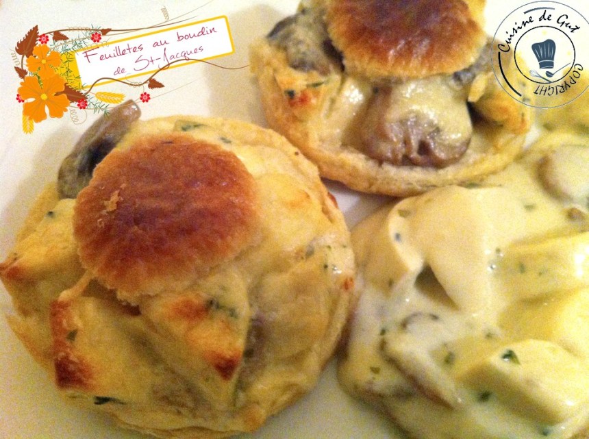 Feuilletés au boudin de St-jacques