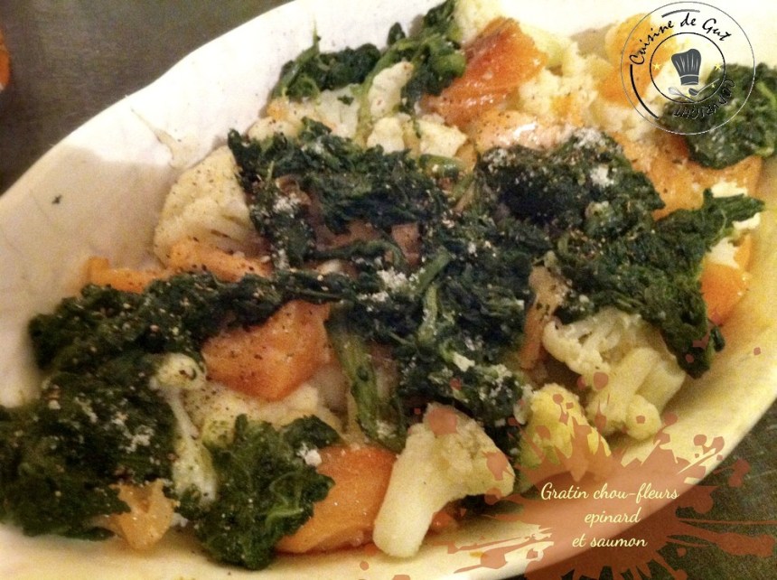 Gratin épinard et choufleur au saumon1