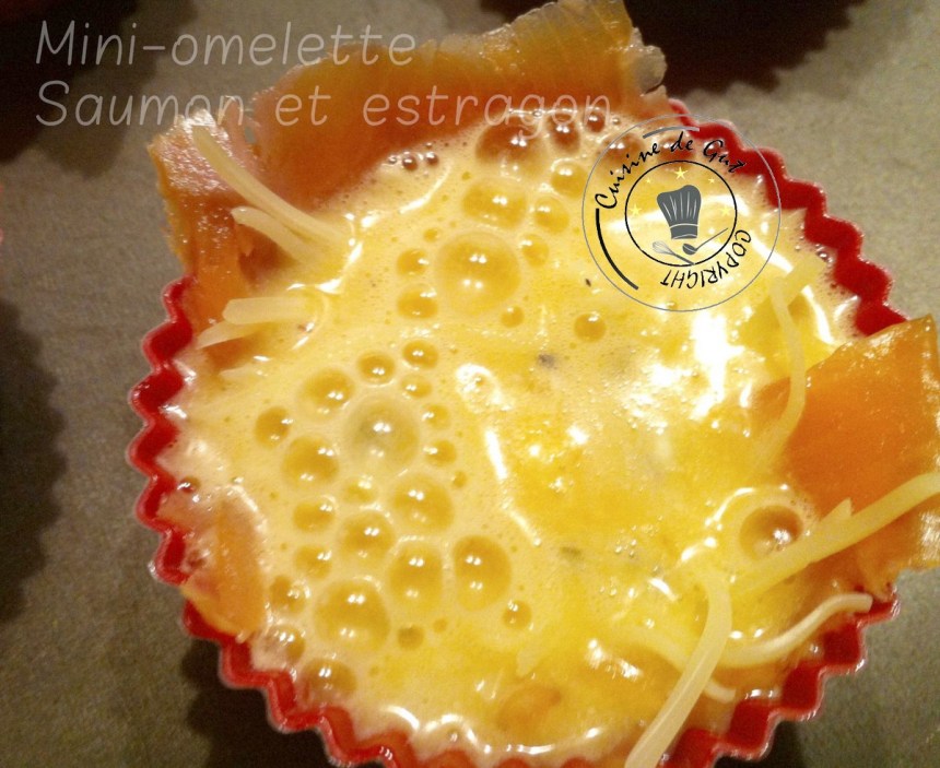 Mini omelette avant cuisson