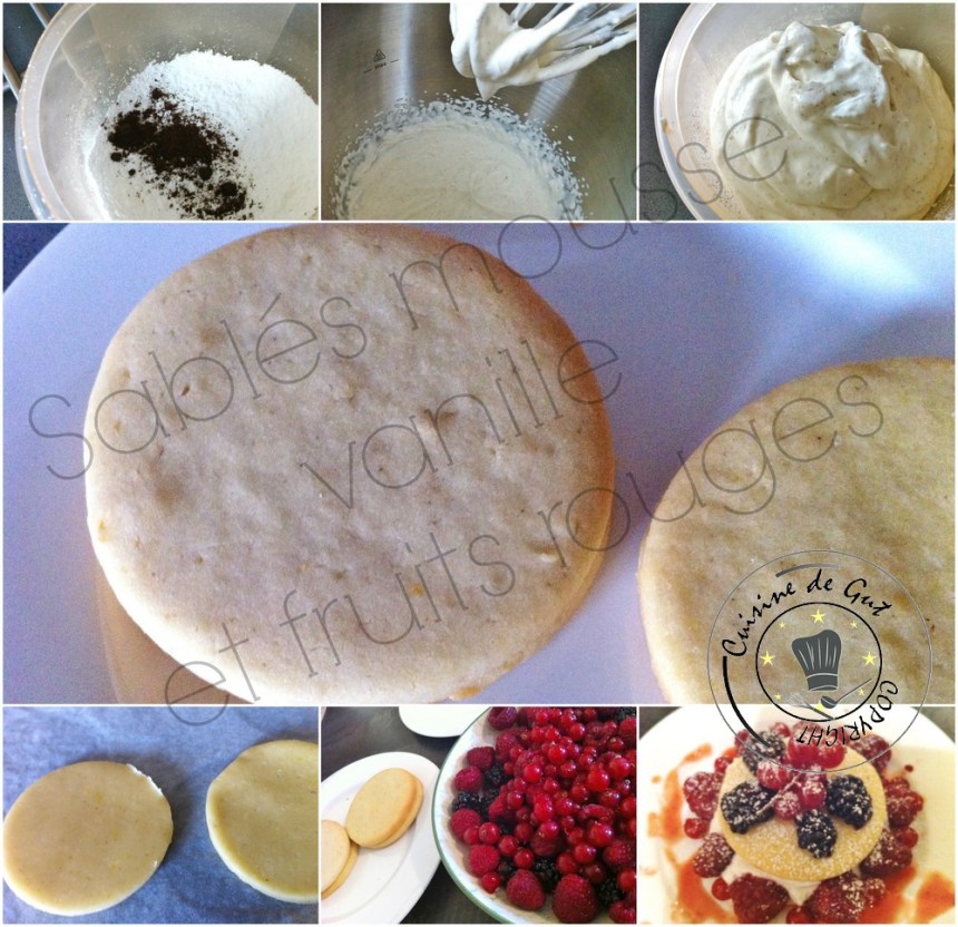 Sablés mousse vanille et fruits rouges. 2jpg