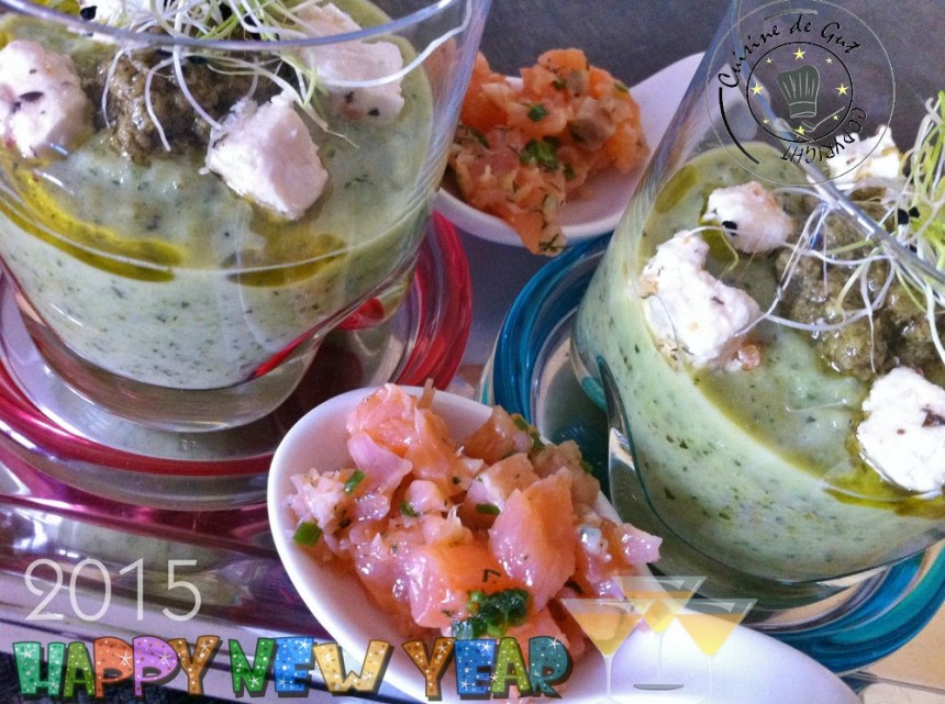 Verrines de courgettes Pesto