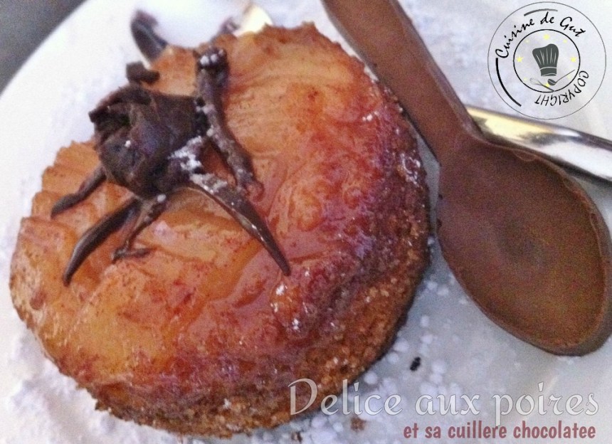 Délice aux poires et sa cuillère chocolatée1