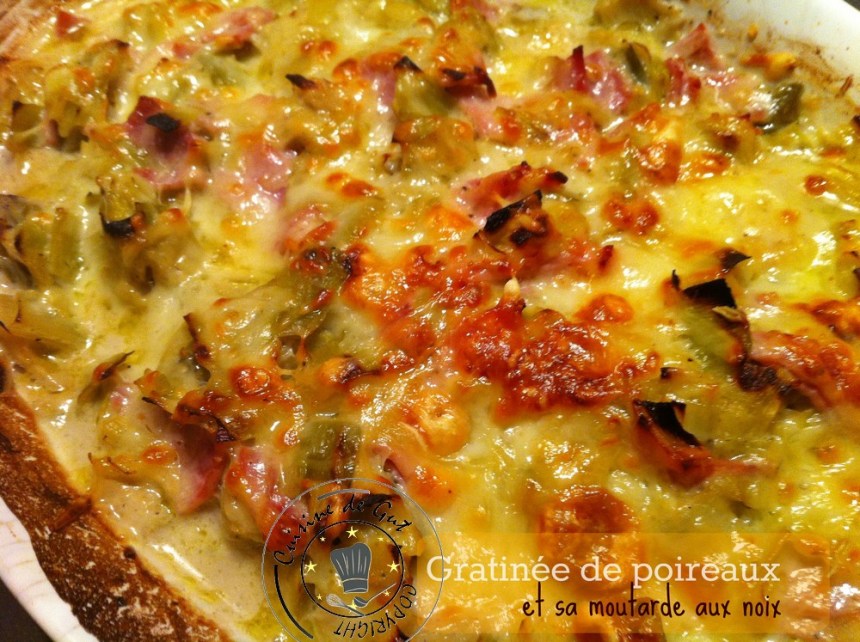 Gratinée de poireaux mouarde aux noix1