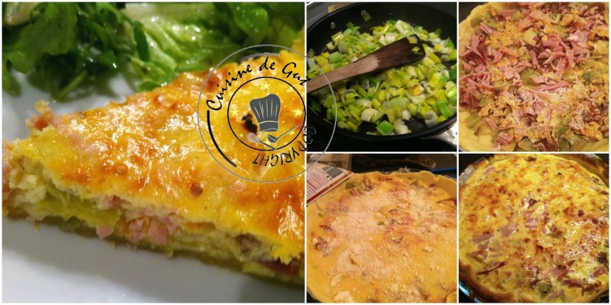 Quiche aux poireaux chèvre jambon2