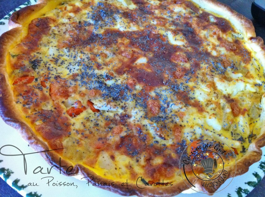 Bouchées ou tarte panais poisson et carottes