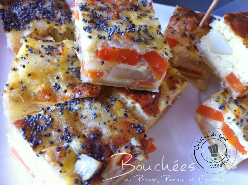 Bouchées ou tarte poisson panais et carottes