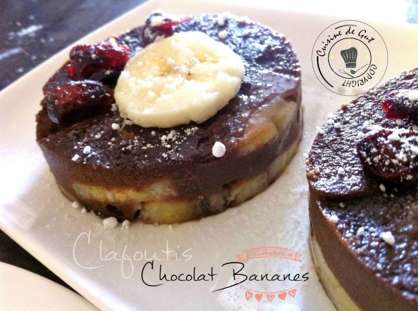 Clafoutis chocolat bananes
