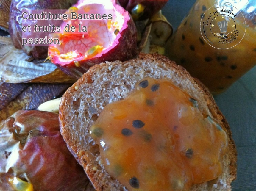 Confiture bananes et fruits de la passion 1