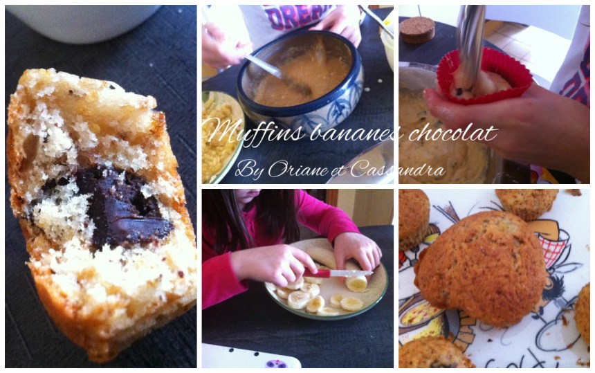 Muffins bananes chocolat