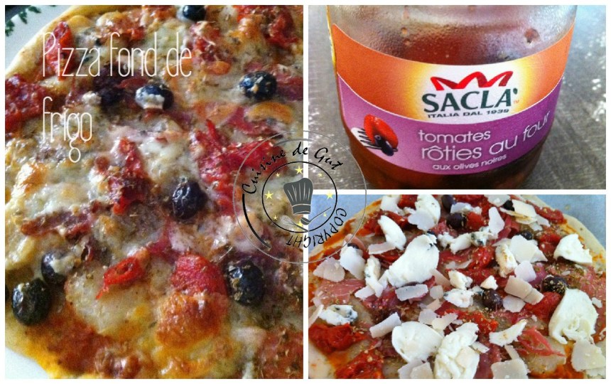 Pizza fond de frigo collage