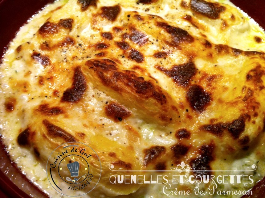 Quenelles courgettes crème de parmesan 1
