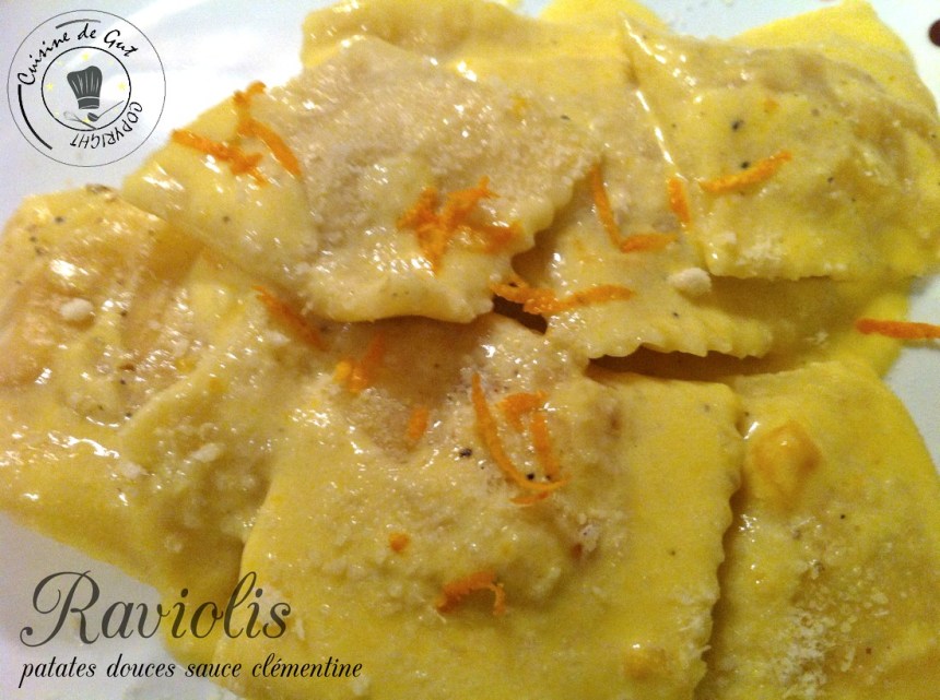 Raviolis patates douce sauce clémentine 1