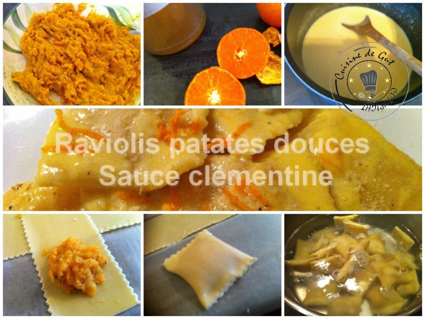 Raviolis patates douce sauce clémentine 2