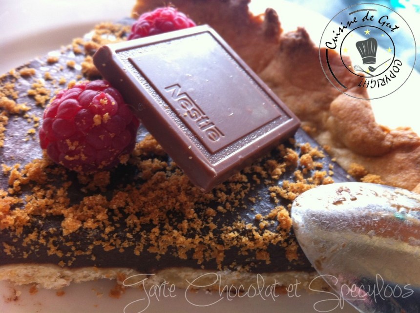 Tarte chocolat et spéculoos part