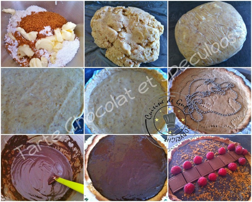 Tarte chocolat et spéculoos realisation