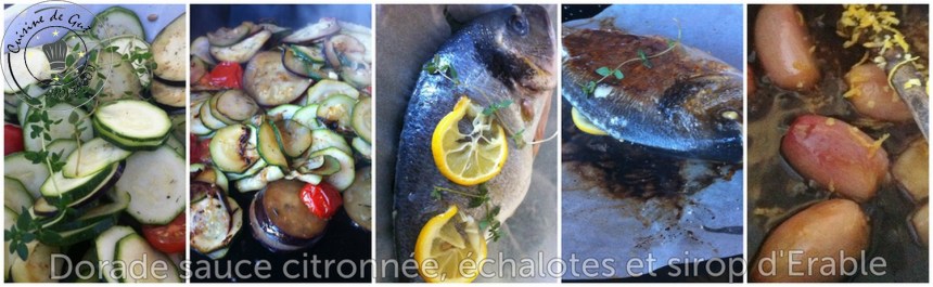Dorade sauce citronnée échalote et sirop d'érable montage