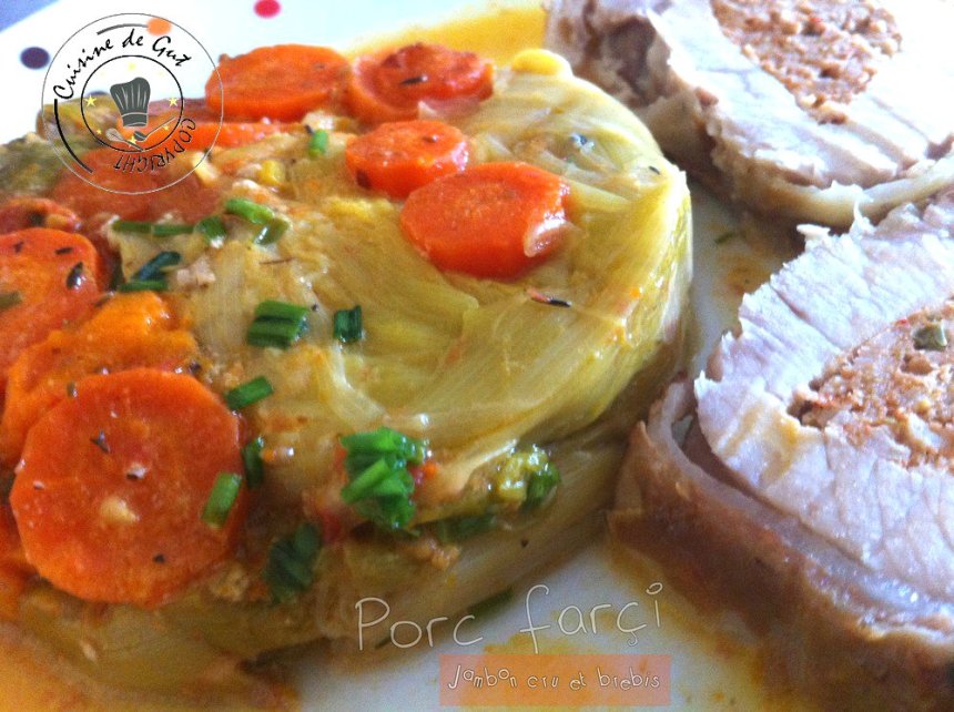 Porc farçi jambon et brebis 1
