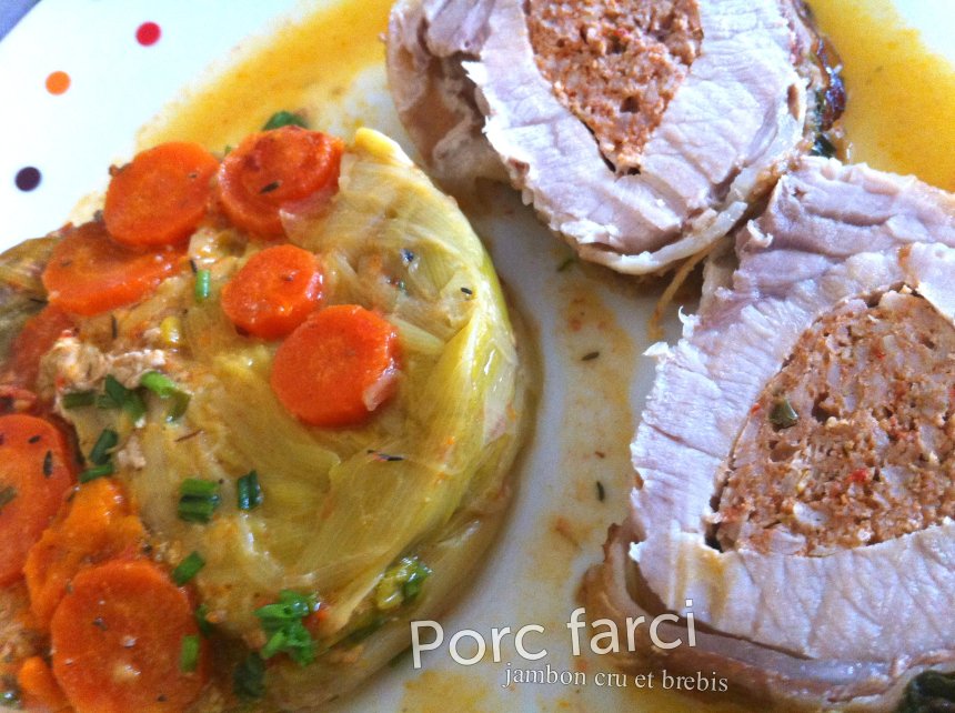 Porc farci jambon cru et brebis2