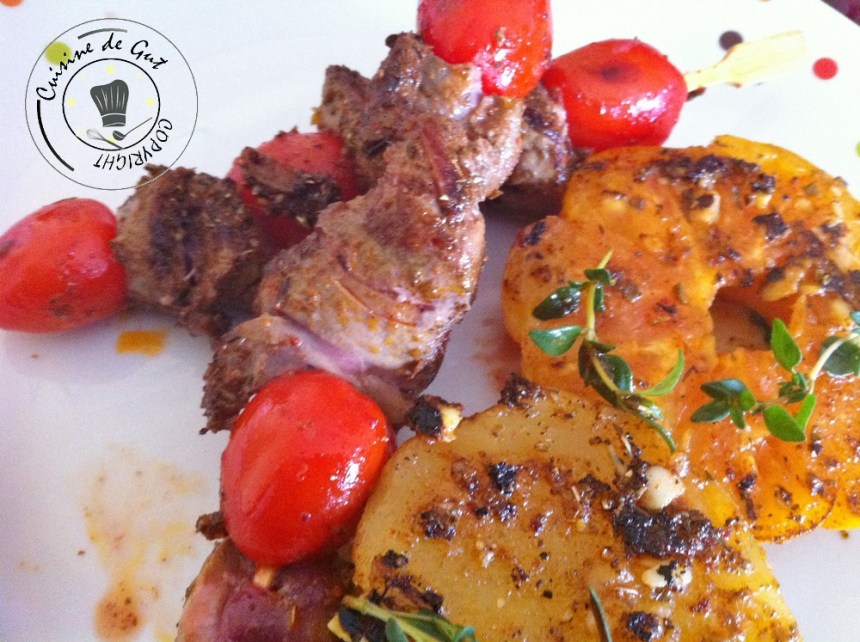 Brochettes de rognon à la plancha