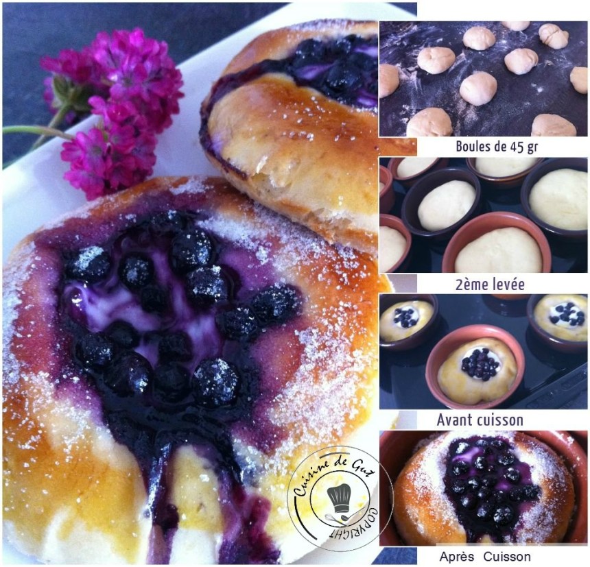 Buns aux myrtilles Réalisation