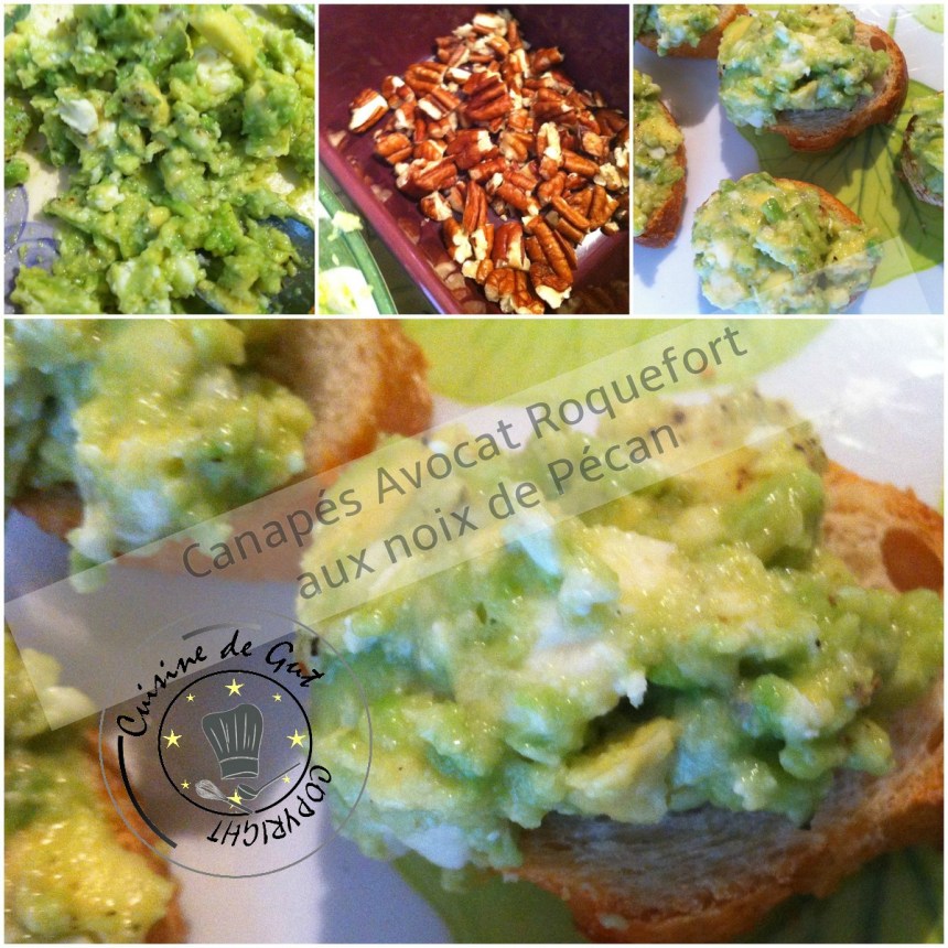 Canapés roquefort préparation