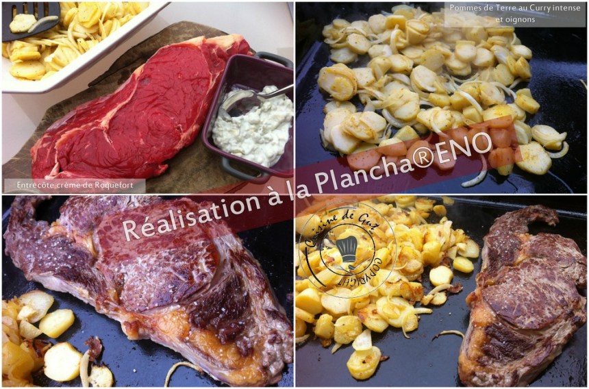 Pommes de terre et entrecôte réalisation plancha ENO