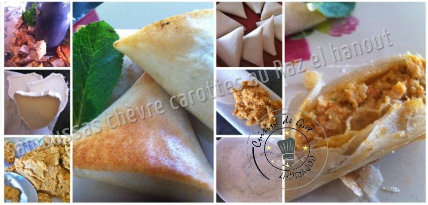 Samoussas chèvre Carotte au raz el hanout réalisation