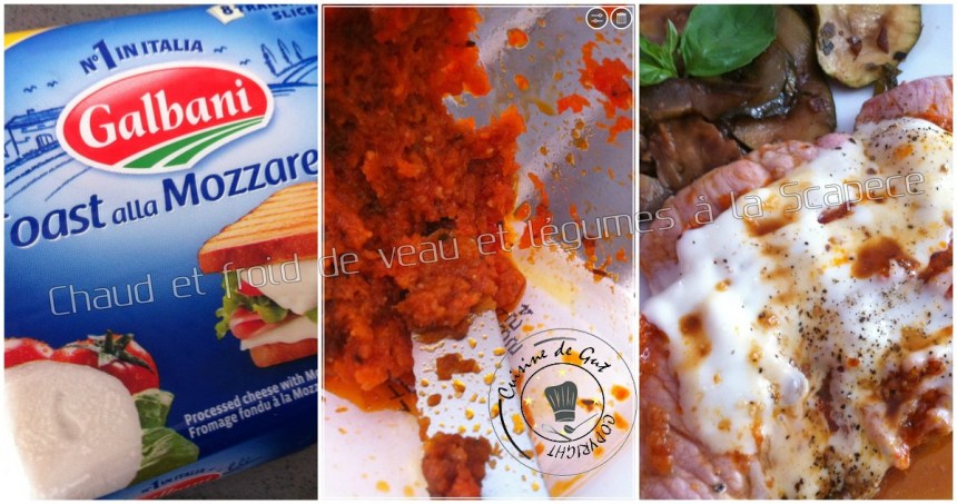 Chaud et froid de veau à la scapece Montage