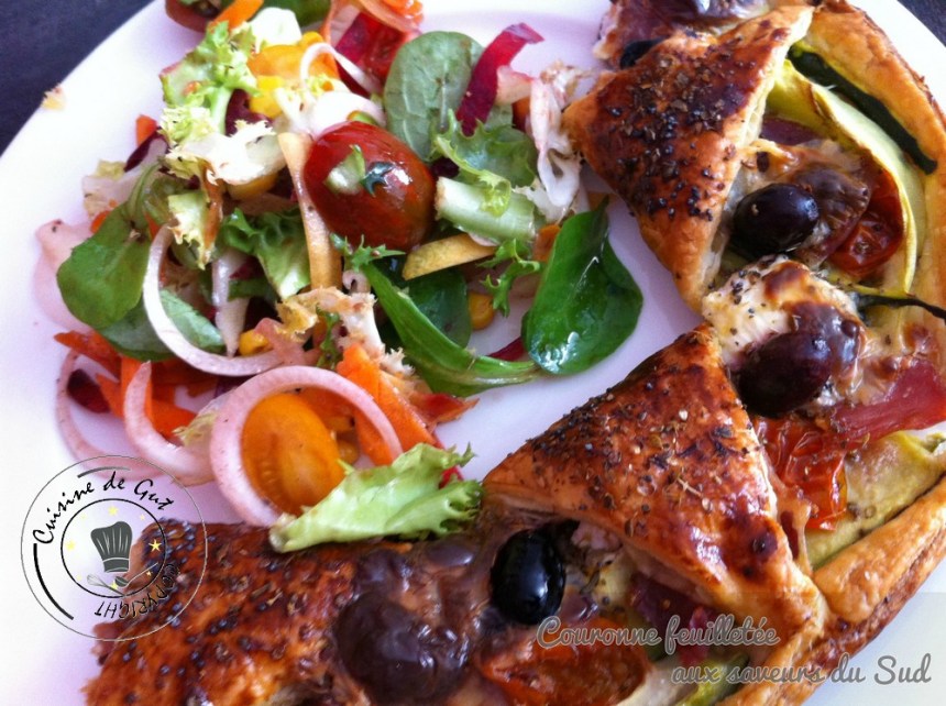 Couronne feuilletée aux saveurs du sud assiette