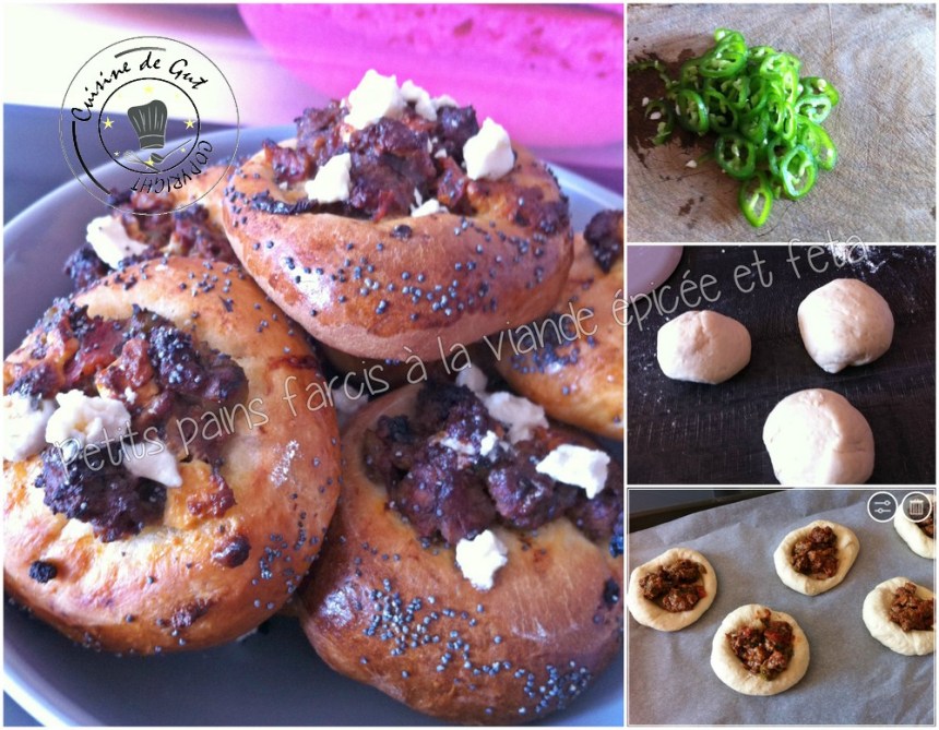 Petits pains farcis à la viande épicée et feta