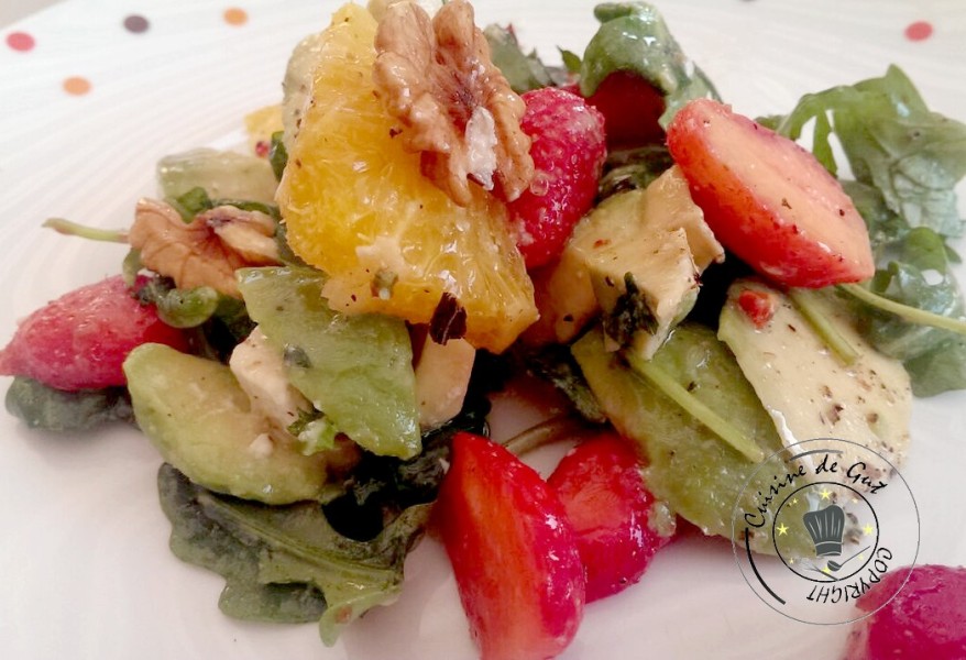 Salade de roquette fruits et feta