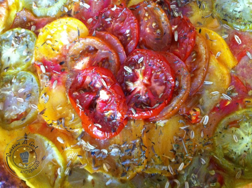 Tarte tomates colorées savora et fenouil