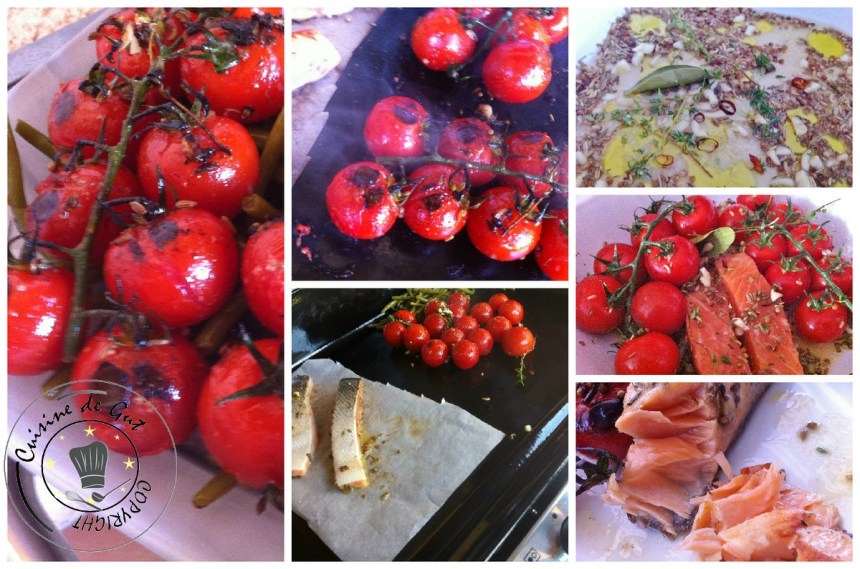 Plancha de tomates marinées à la bière coriandre et fenouil