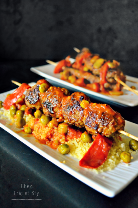 Brochettes de boulettes Cathy