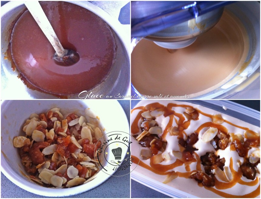 Glace beurre salé et amandes réalisation