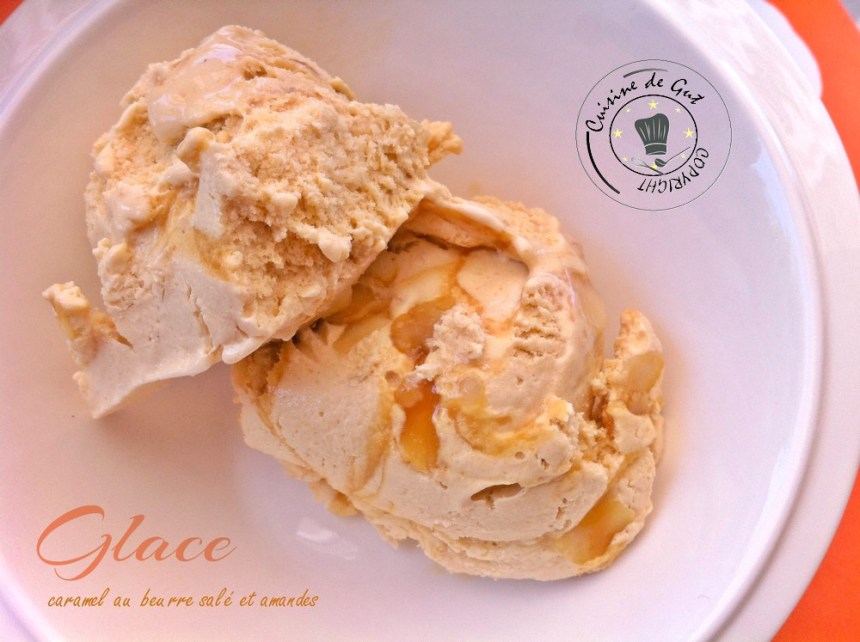 Glace beurre salé et amandes